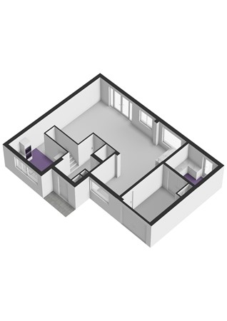 Floorplan - Beetsstraat 6, 3261 PL Oud-Beijerland